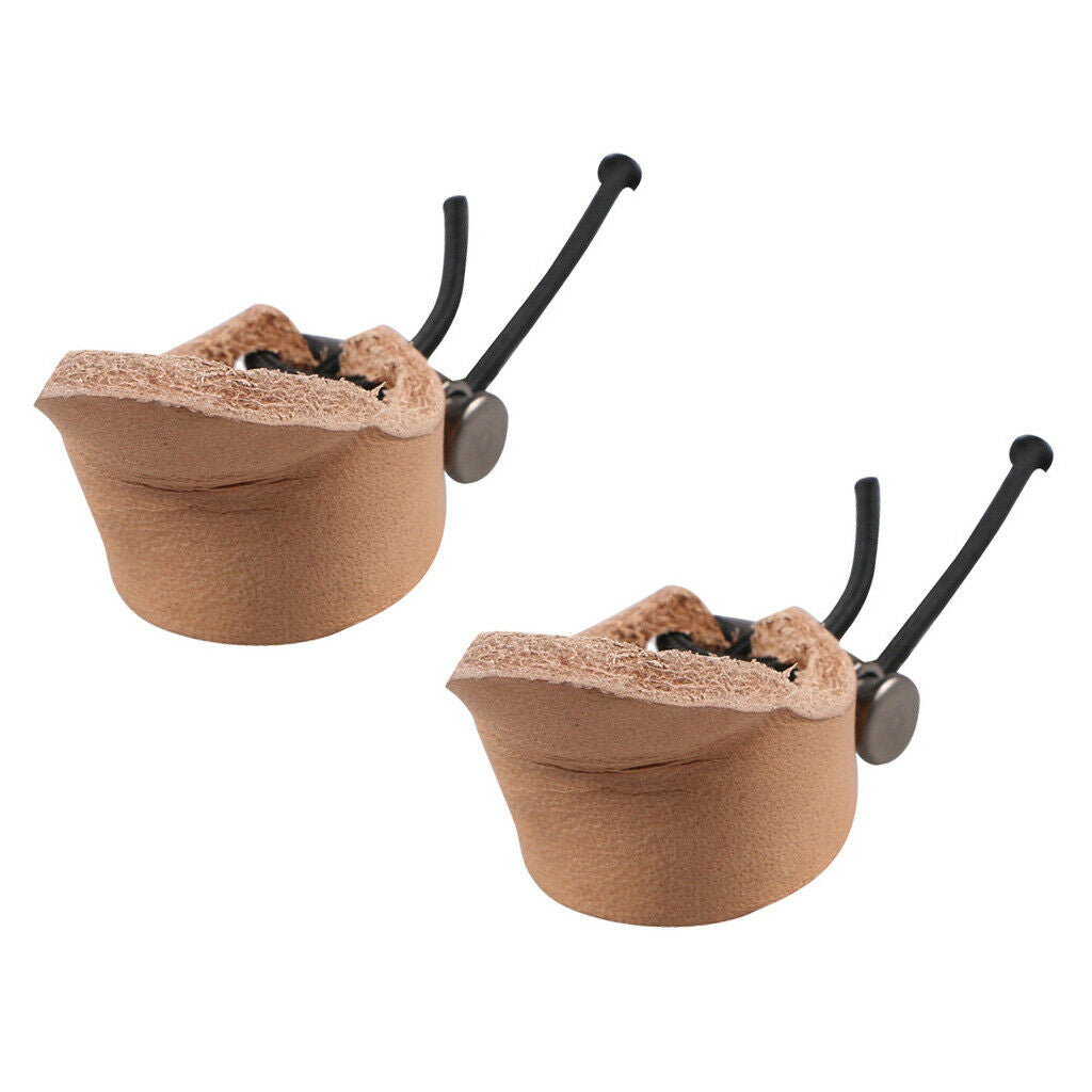 Leather Adjustable Archery Finger Guard Thumb Guard Tab, 2pcs / Pack