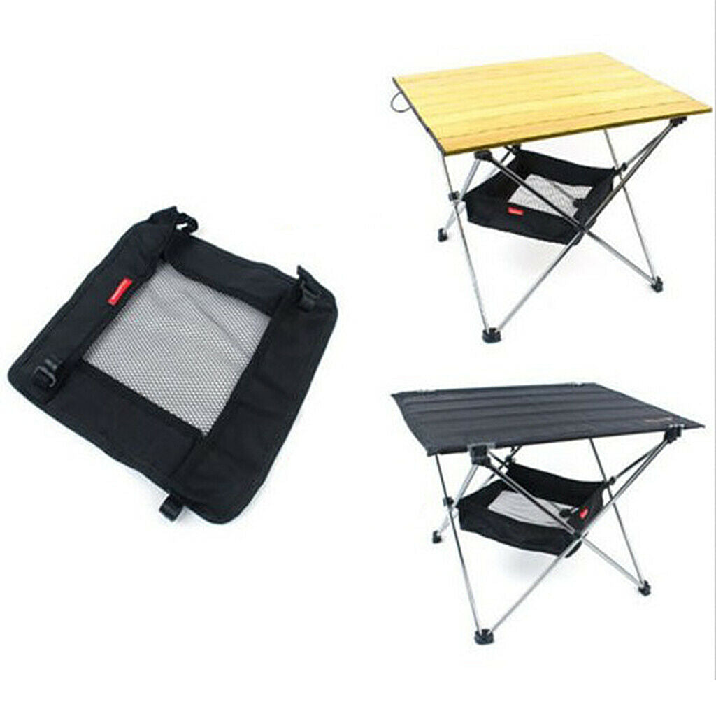 2pcs Folding Table Hanging Net Bag Dining Storage Net Grid Basket Outdoors