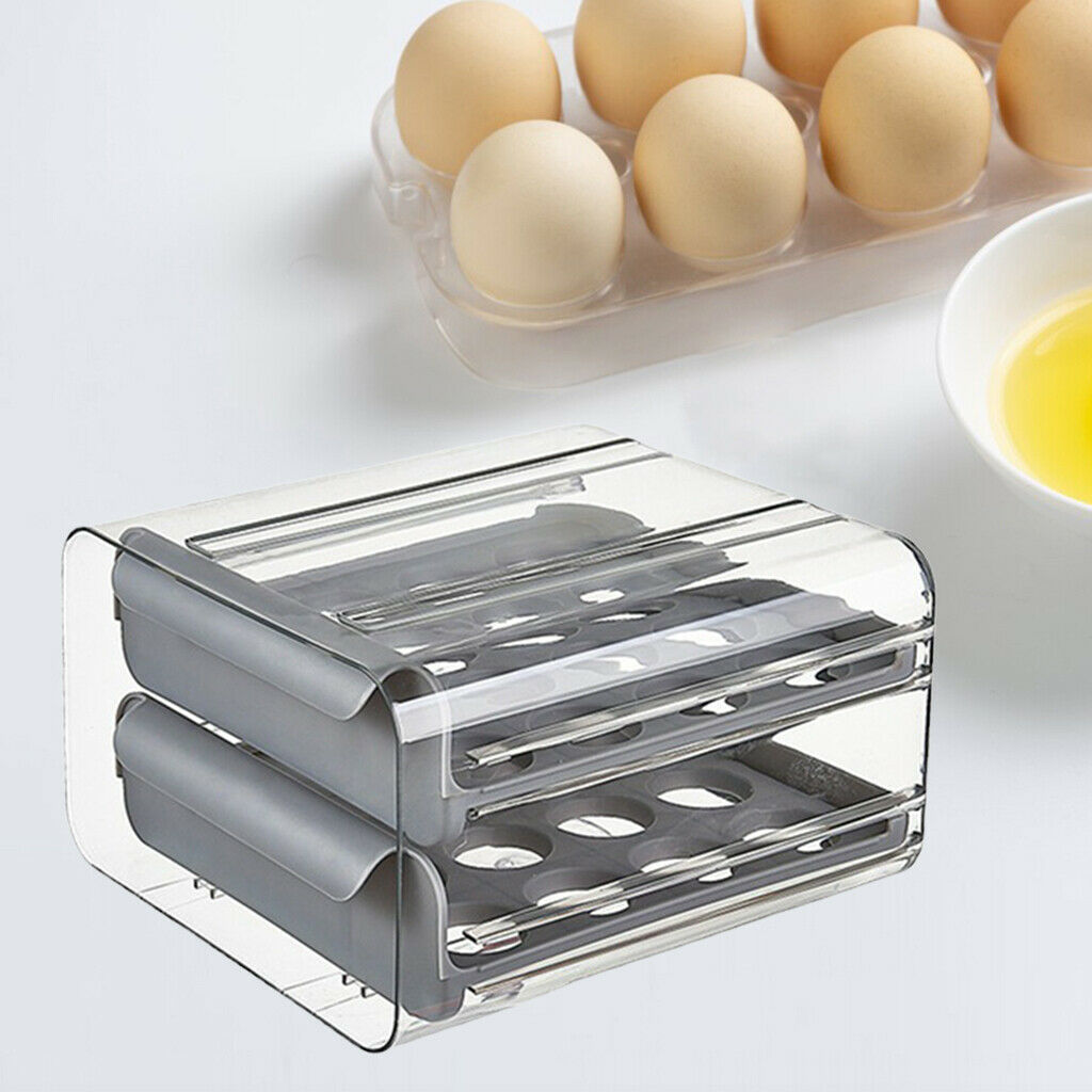 Egg Holder for Refrigerator Egg Container for Fridge with Lids Egg Box