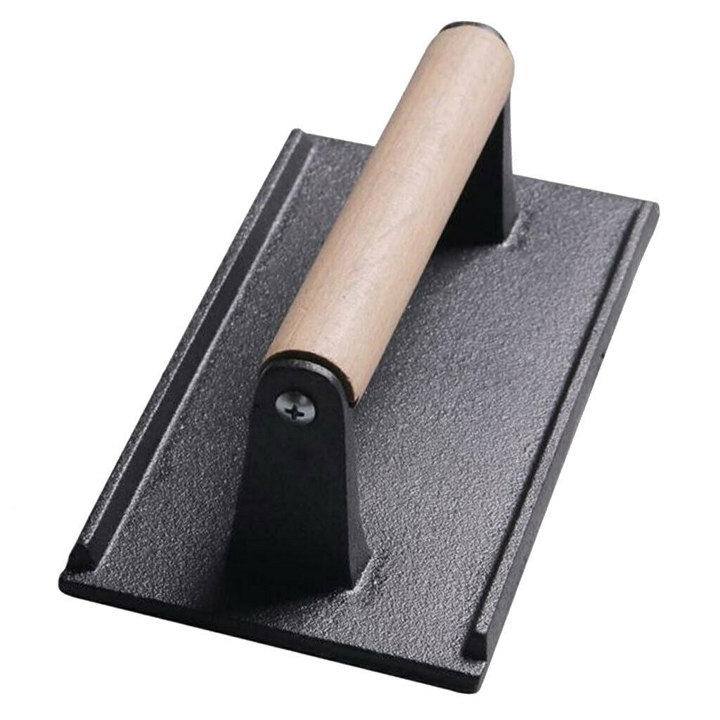 Cast Iron Meat Grill Press Kitchenware Patty Maker for Pan Oven Griddle