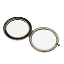 1pc Travel Premium Folding Pocket Compact Makeup Mirror Two-Sided Coppery