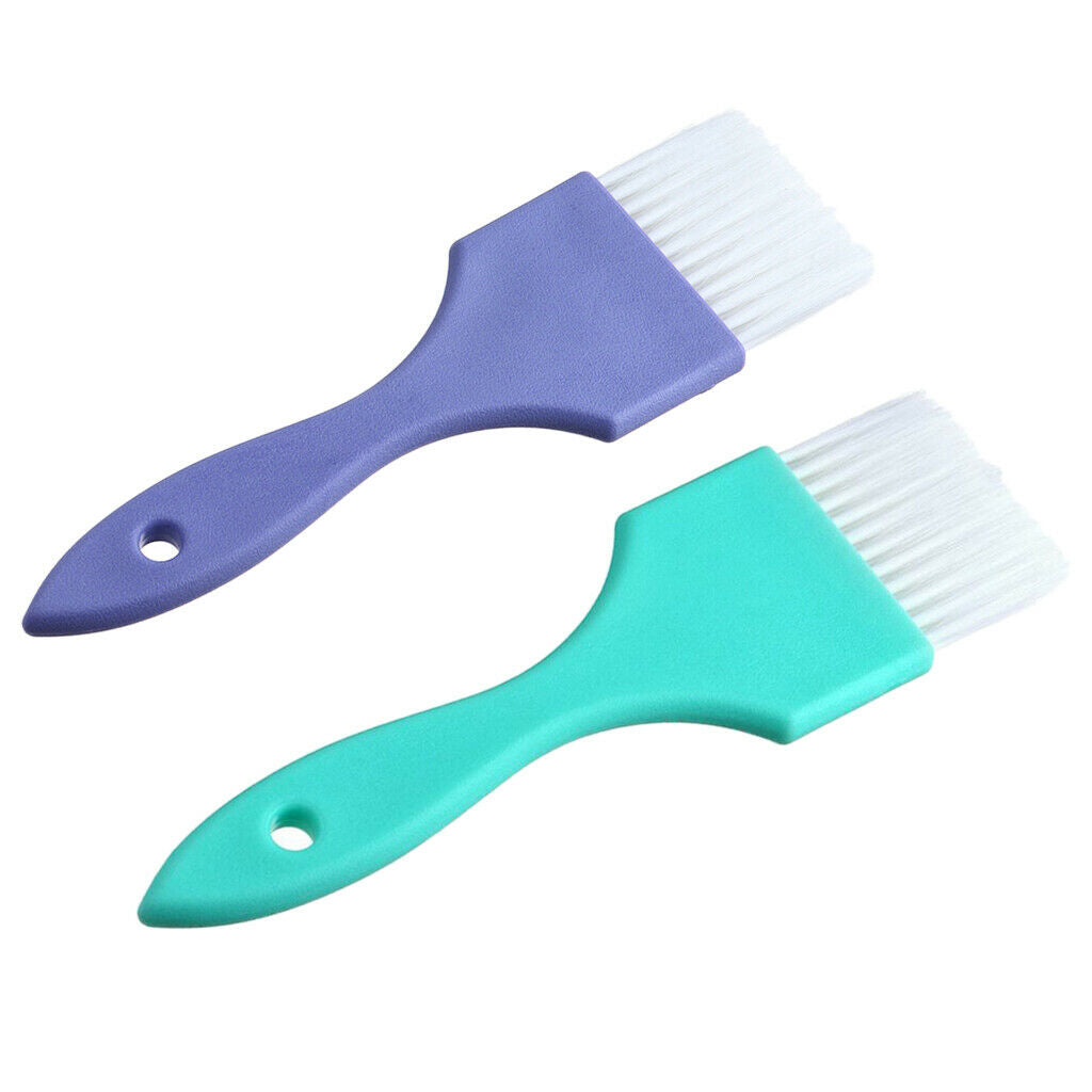 2x Hair Coloring Dye Tint Brush for Bleach Balayage Highlight Blue+Purple
