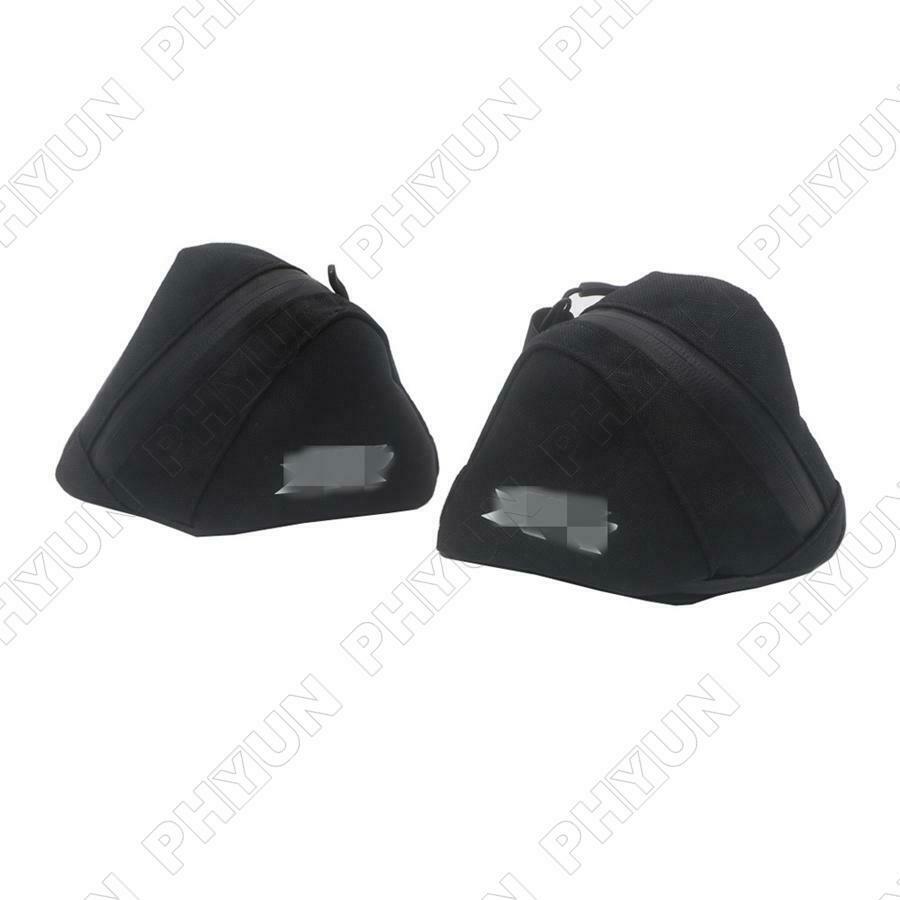 2Pcs Motorcycle Wind Deflector Bags Waterproof Tool Storage Bags Black Pockets