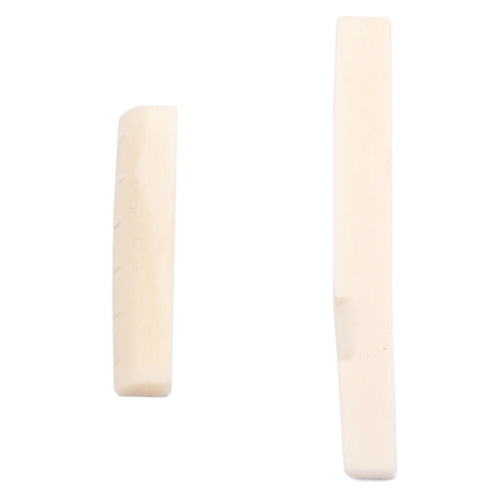 Bone Bridge Saddle Slotted Guitar Nut For 6 String Acoustic Guitar Parts
