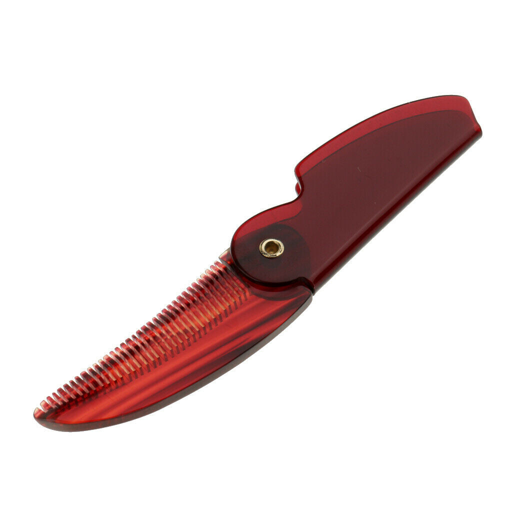 Plastic Fine Teeth Folding Beard Moustache Comb Hair Care Brushes Unisex