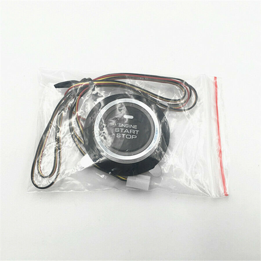 Car Keyless Entry Engine Start System Engine Starter Push Button 12V WITH LED