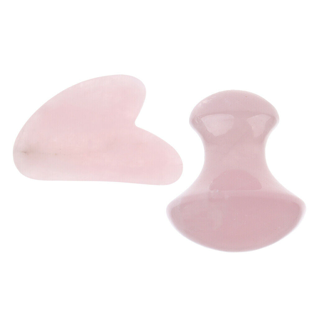2pcs Jade Gua Sha Scraping Massager Scraper Massage Tool For