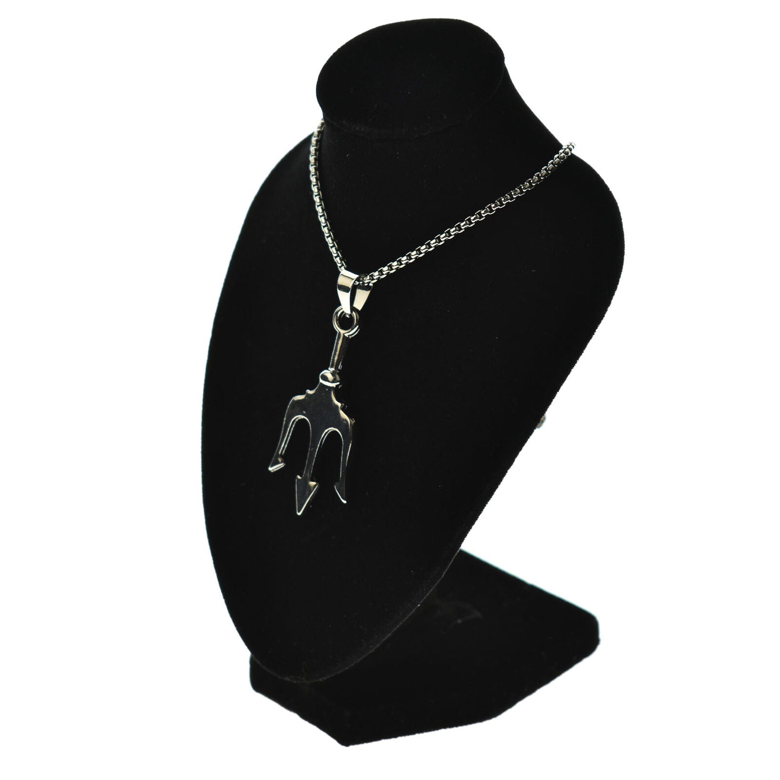 Stylish Neptune Trident Pendant Men Necklace Viking Father Day Gift Boxing Chain