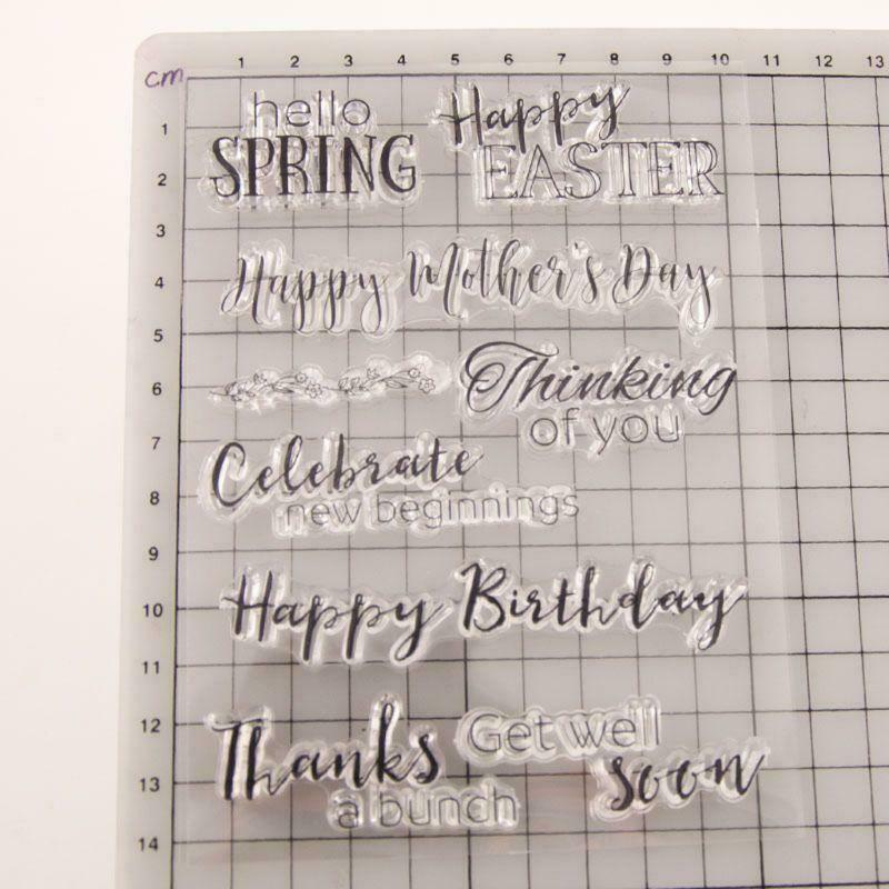 Happy Birthday Easter Silicone Clear Stamp DIY Scrapbooking Album Paper Card