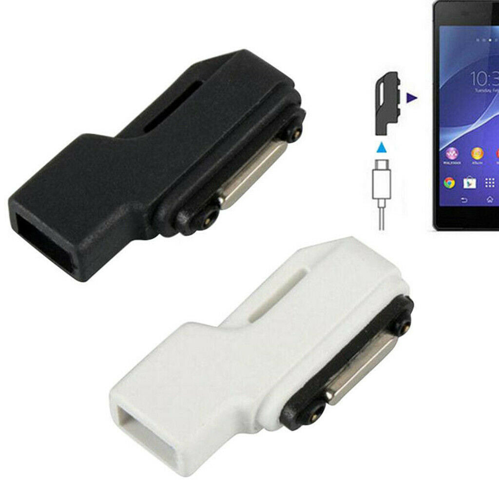 Micro USB To Magnetic Charger Adapter Converter For Sony   Z1 Z2 Black