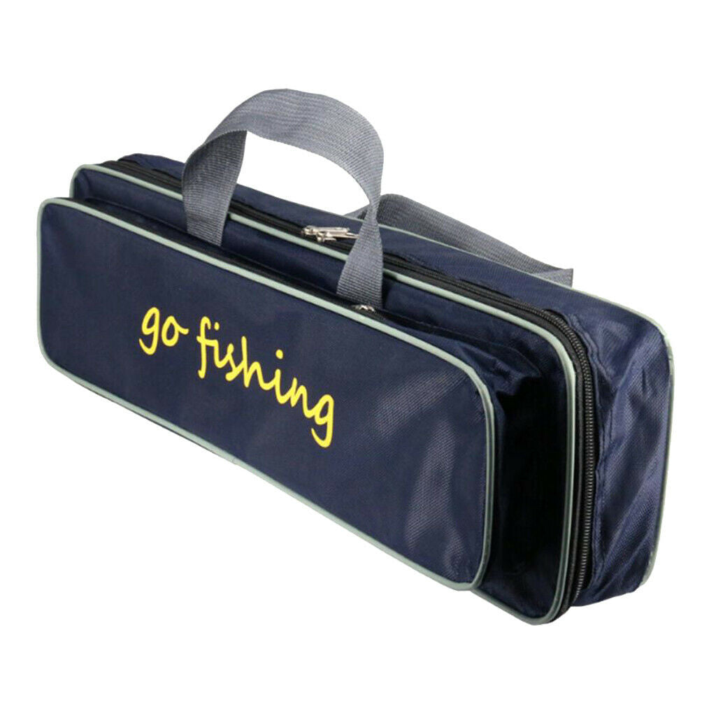 Large Capacity Portable Fishing Rod Reel Case Dustproof with Double Zippers