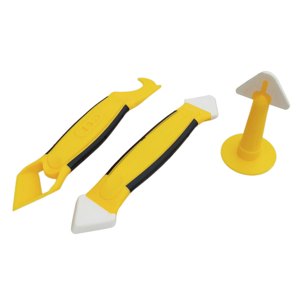 6x Caulking Tool Kit Sealant Finishing Scraper Caulk Nozzle for Floor Kit