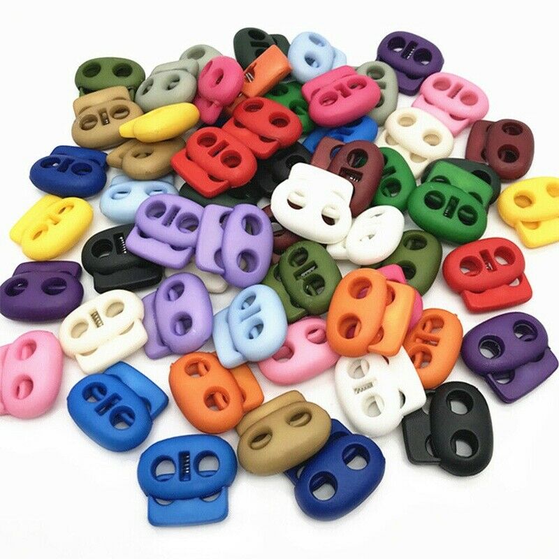 50x Cord Lock Stopper Drawstring Rope Clip Slider Paracord Lanyard Craft Sewing
