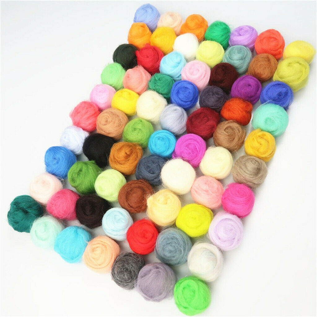 70 Colors 350g Handmade Wool Felting Roving Fibre