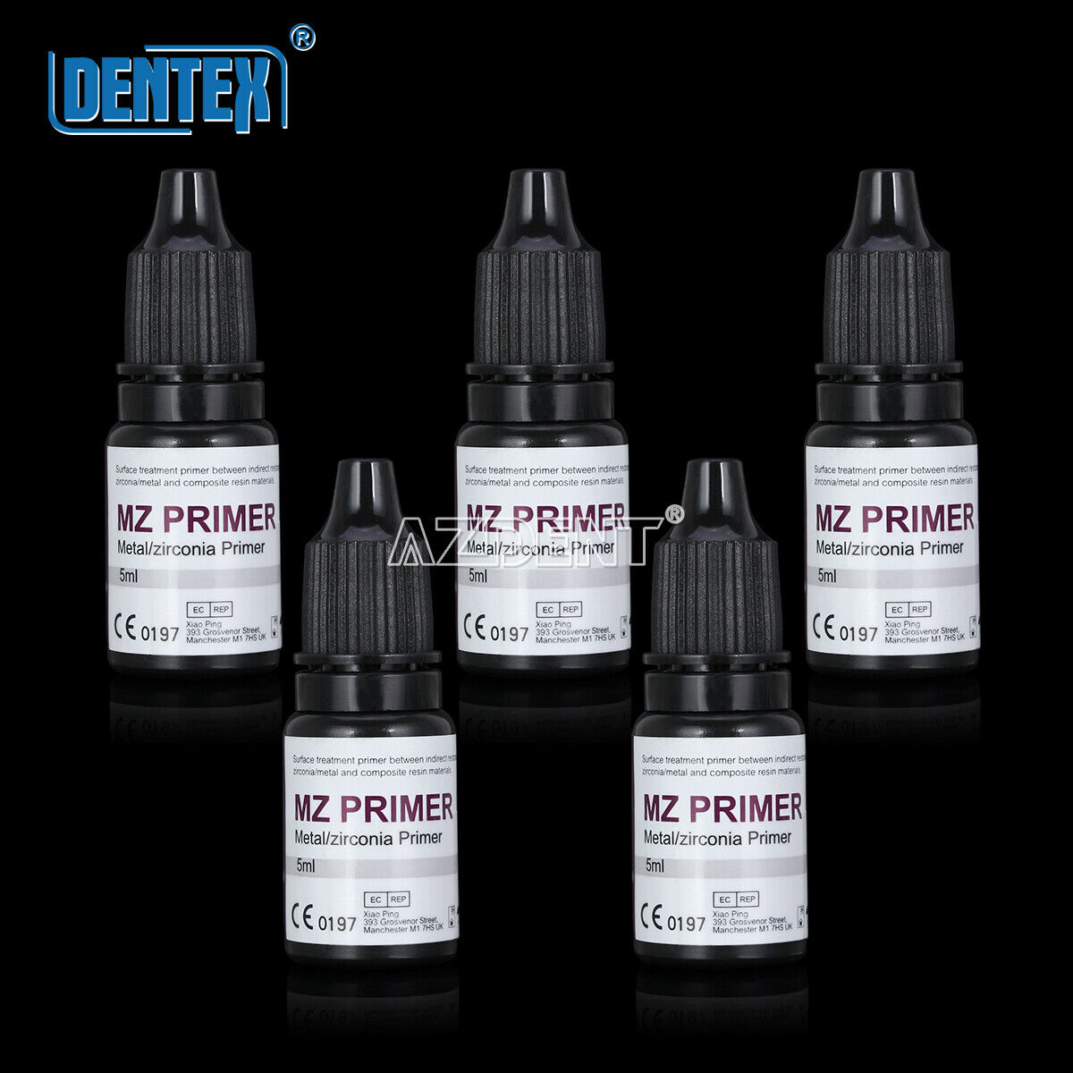 10 Bottles Dental MZ Primer Metal Zirconia Primer to Bond and Repair