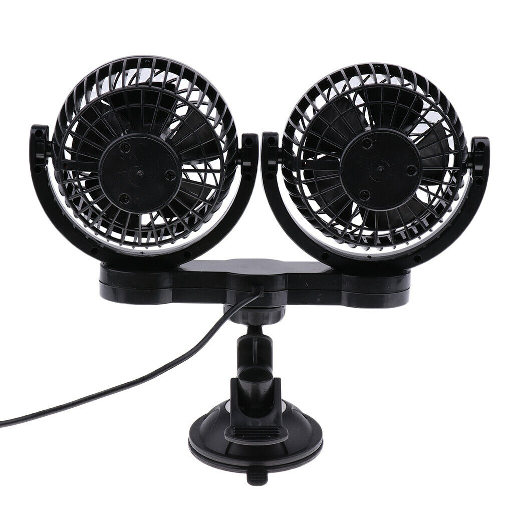 4.5inch 12V 360 Rotating adjustment Dual Head Car Auto Cooling Air Fan