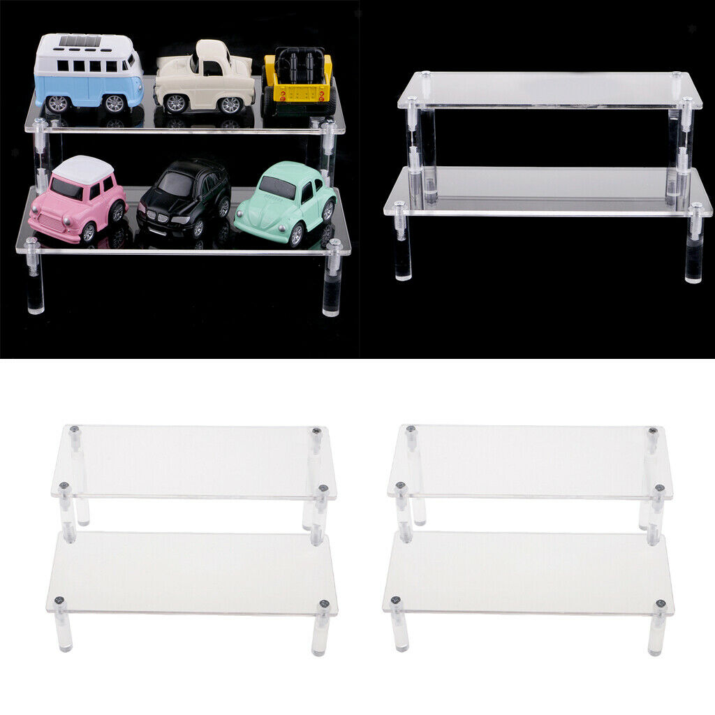 2pc Acrylic Shelf 2Tier Display Rack for Cupcake makeup perfume collectibles