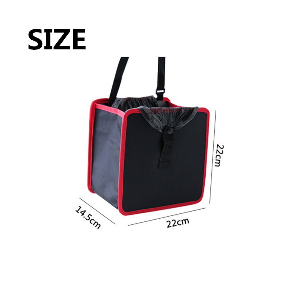 Auto Car Trash Bag Litter LeakProof Bin Wastebasket Holder Container Storage Box