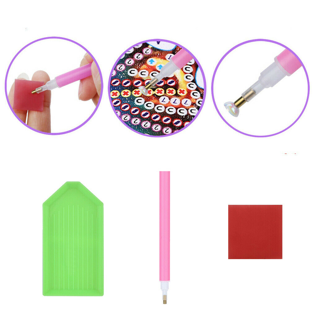 Treer-shaped DIY 5D Diamond Paiting Cross Stitch Kit for Arts Craft Green