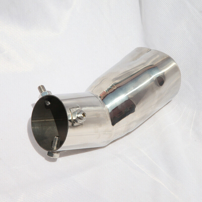 63mm Inlet Universal Exhaust Tip Pipe Car Heart Shape Tail Pipe Stainless Steel