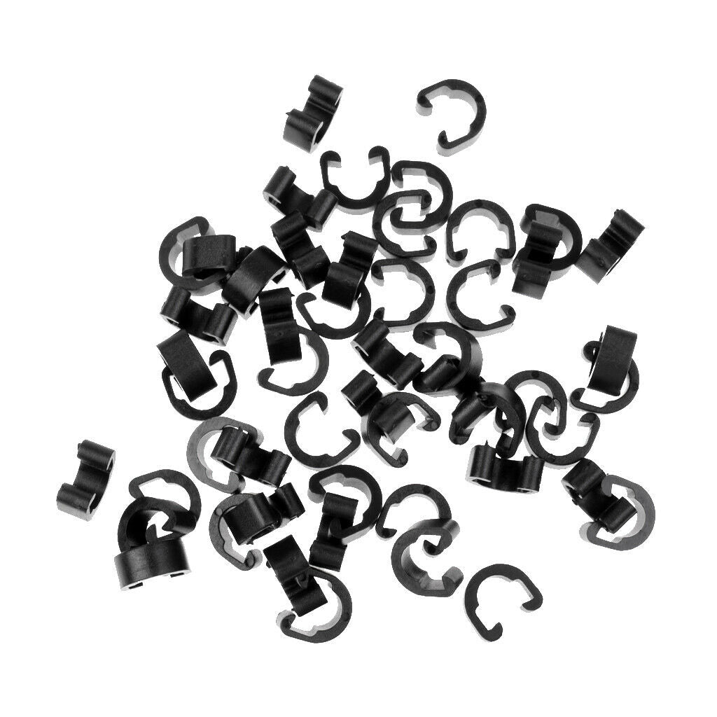 50 pieces MTB road bike brake shift cable guides housing hose C clips