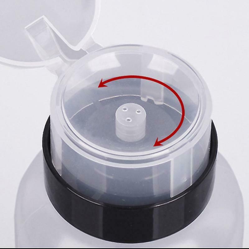 200ml Push Down Dispenser Nail Polish Remover Pump Empty Bottle Dispensers