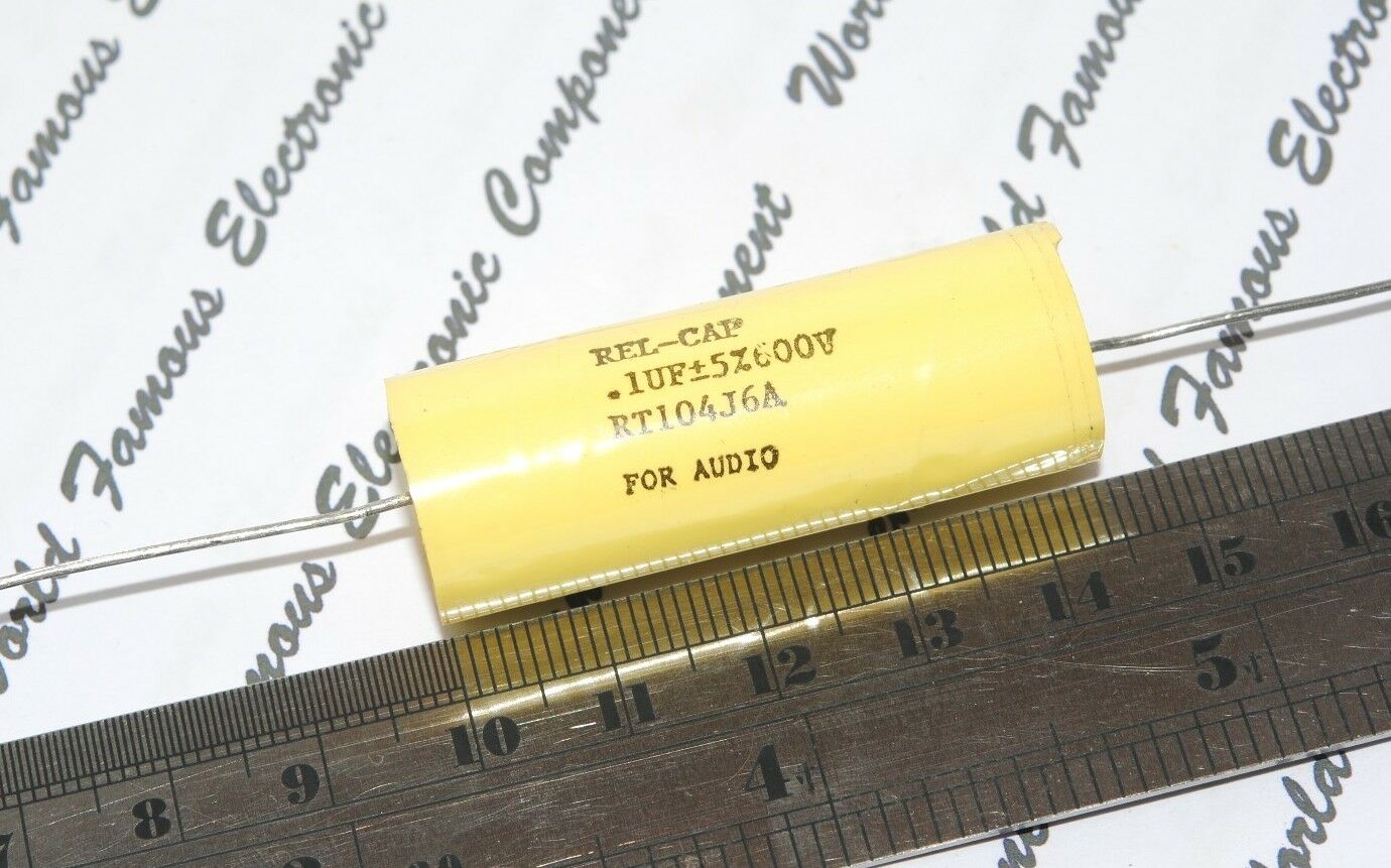 1pcs-REL-CAP RT 0.1uF (0.1µF 100nF) 600V 5% Axail Capacitor RT104J6A For Audio