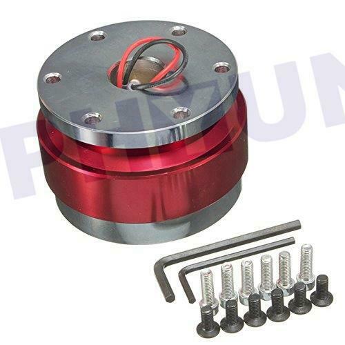 Red Car SUV Steering Wheel Quick Release HUB Adapter Snap Off Boss Kit Aluminium