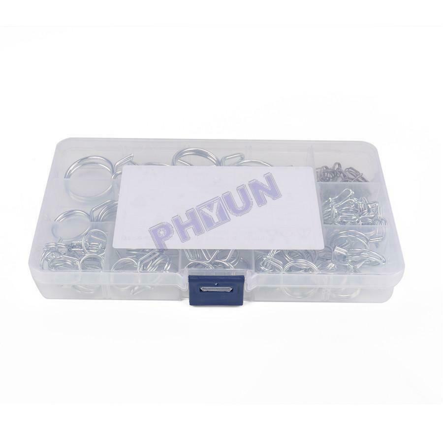 75x Double Wire Fuel Line Hose Tube Spring Clamps Kit Î¦7 Î¦9 Î¦11 Î¦13 Î¦16 Î¦18 Î¦22