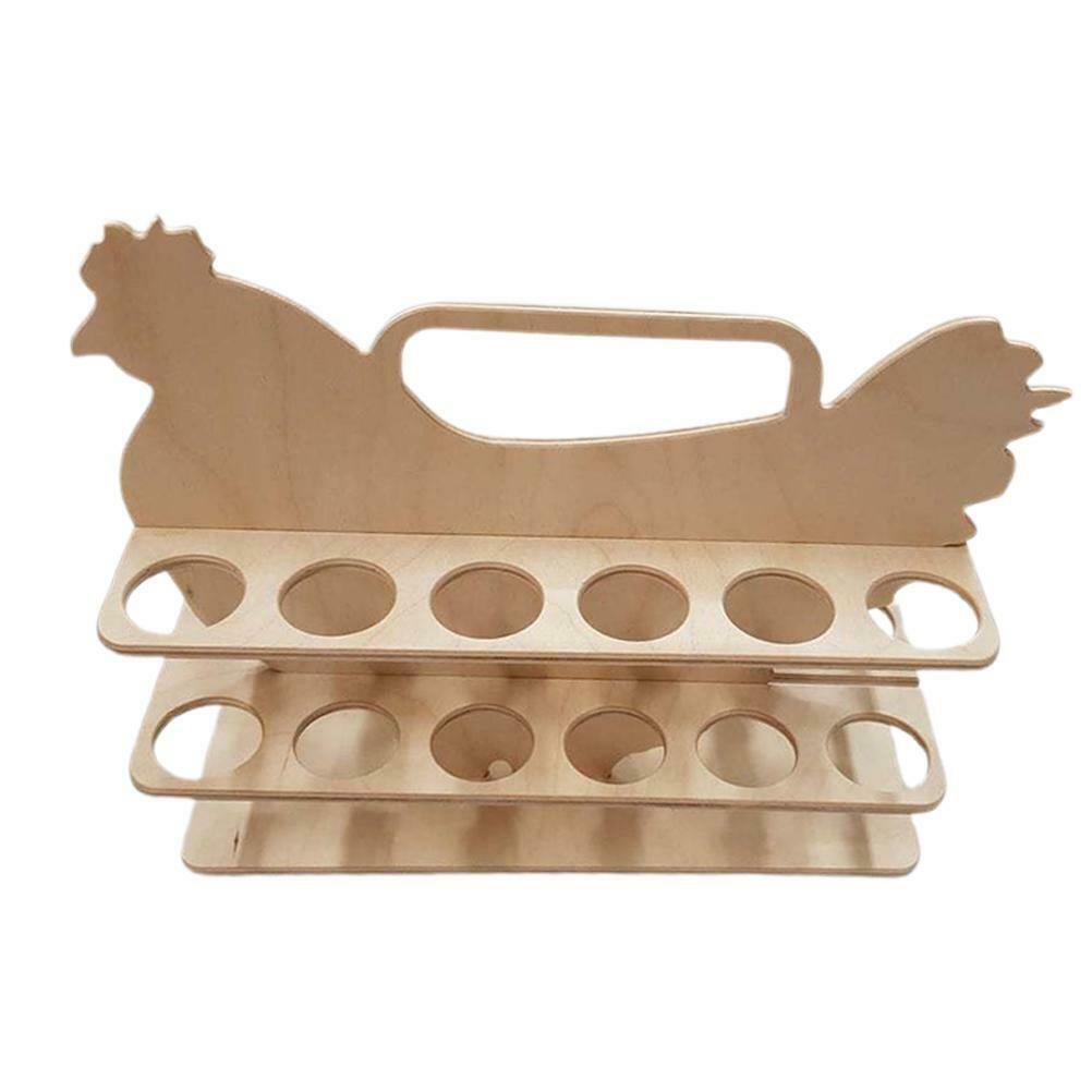 1Pcs Wooden Egg Storage Rack Portable Egg Rack Kitchen Storage Organizer