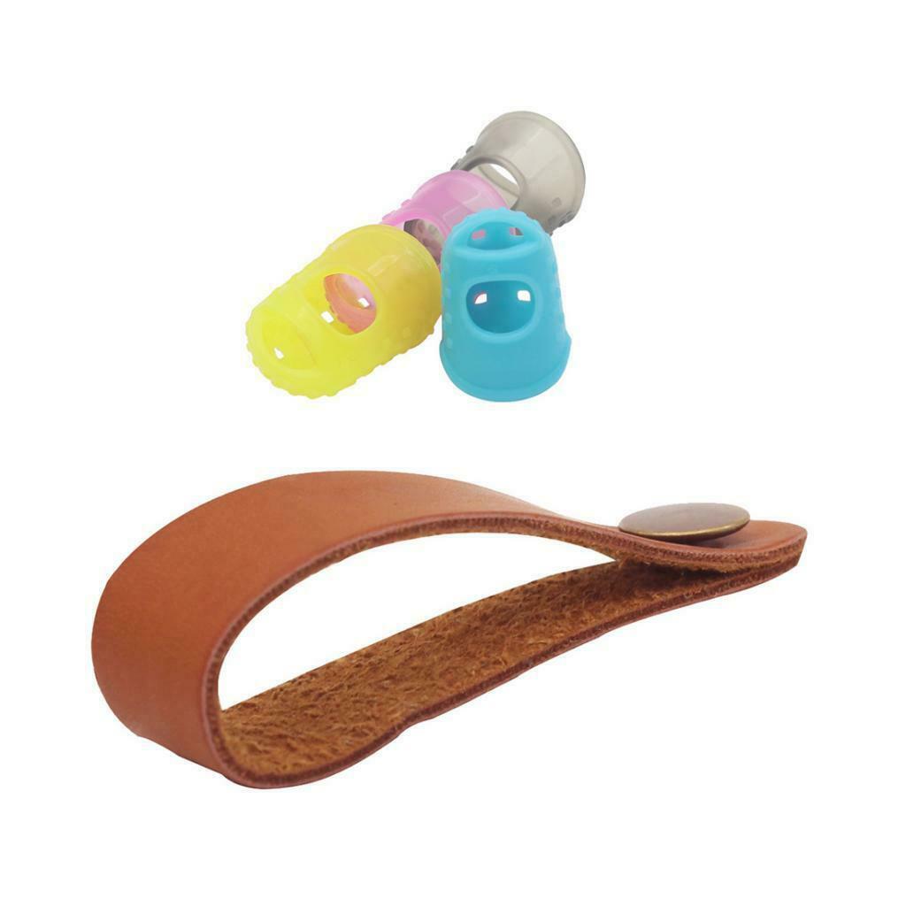 1 Piece Guitar Neck Strap with 4 Thumb Fingers Picks