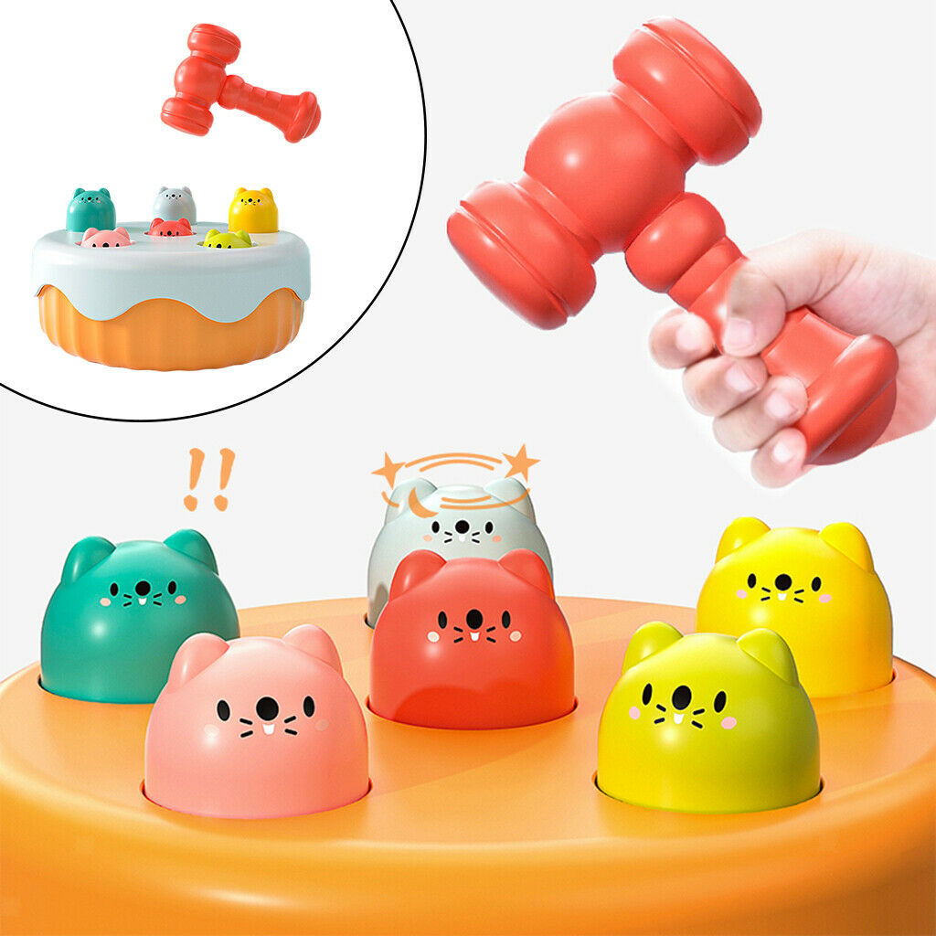 Cake pan Whack a Hamster Hammer game with hammer Children Montessori training