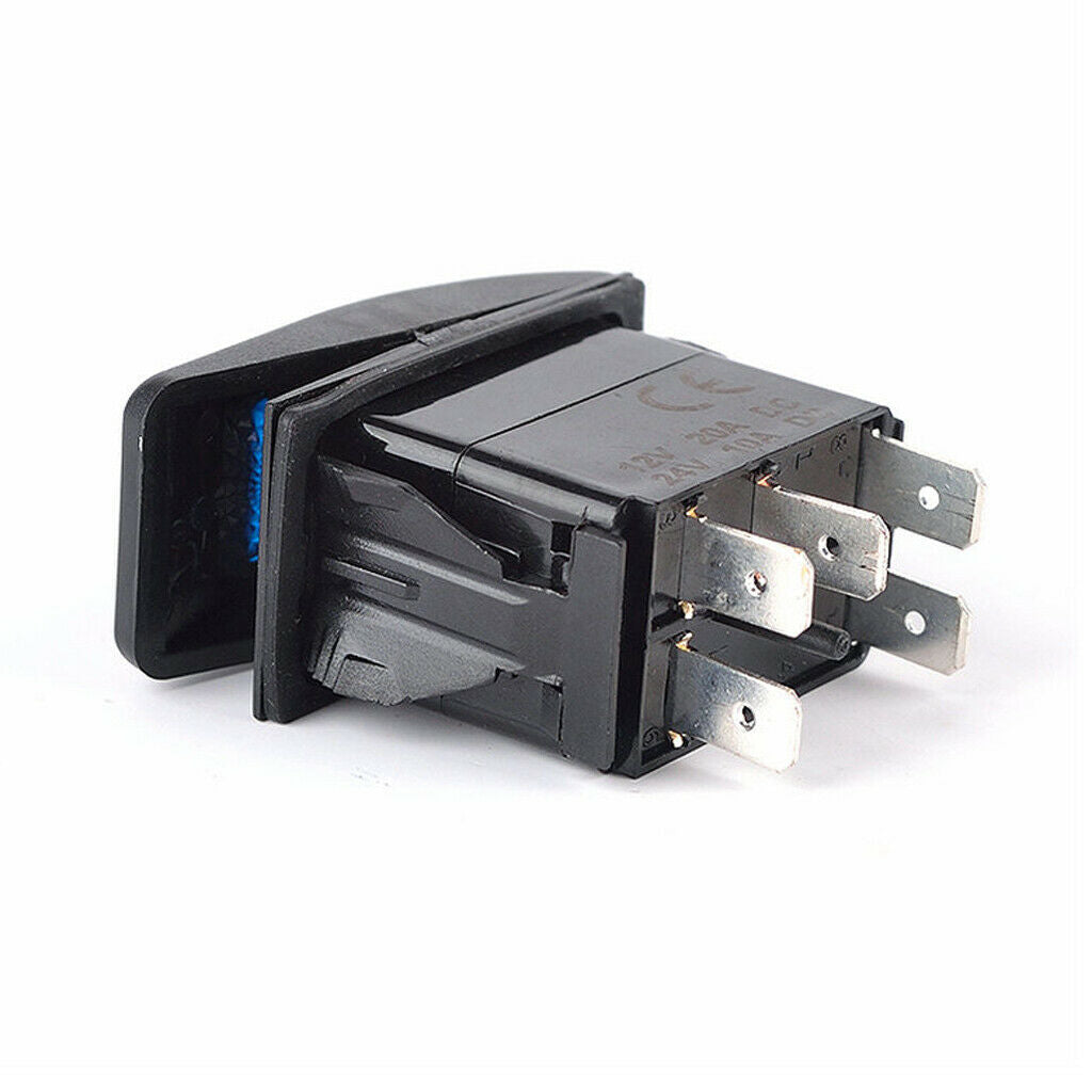 LED Light Bar Rocker Switch Blue Light ON-OFF For 12V/24V Vehicles