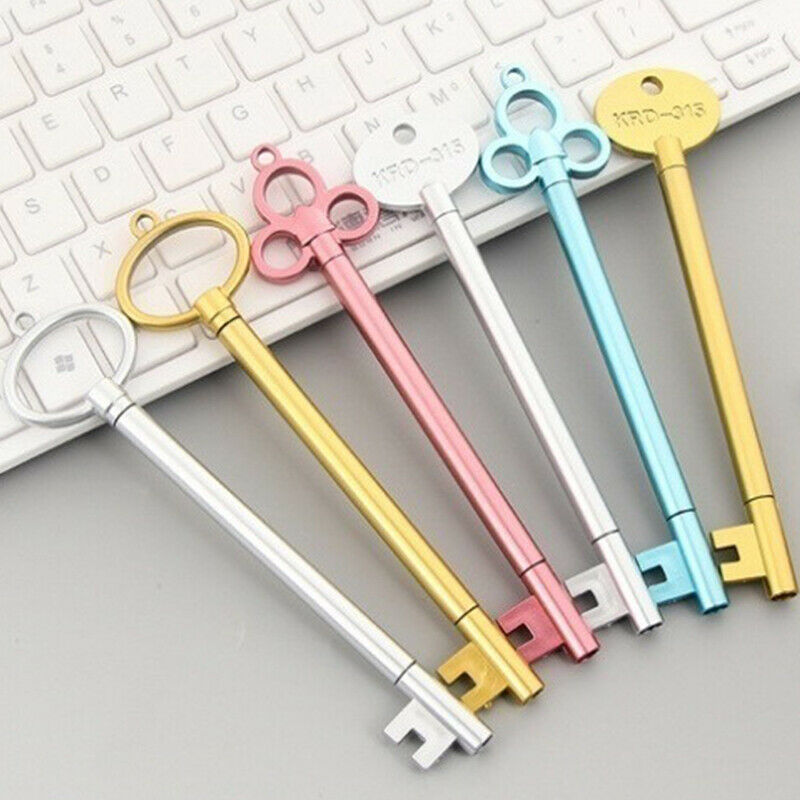 6Pcs/lot Keys Design Pen Stationery Pens Office School Supplies Stationary Gifts