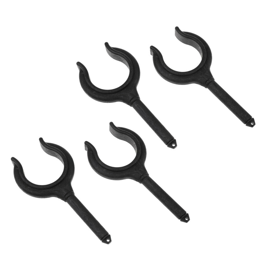 2 Pairs Black Oar Lock Rowlock for Canoe Row Boat Water Raft Kayak 5.7inch