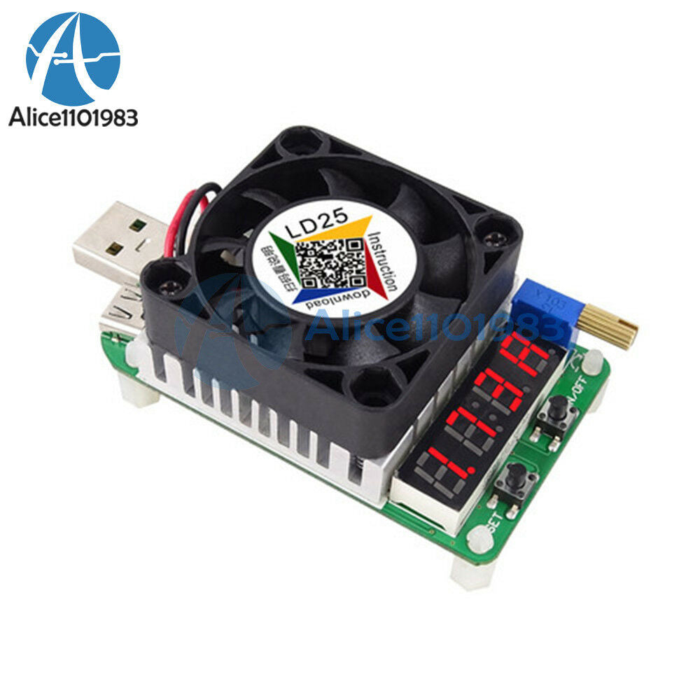 Electronic Load Resistor USB Interface Test Discharge Battery 25W Tester LD25