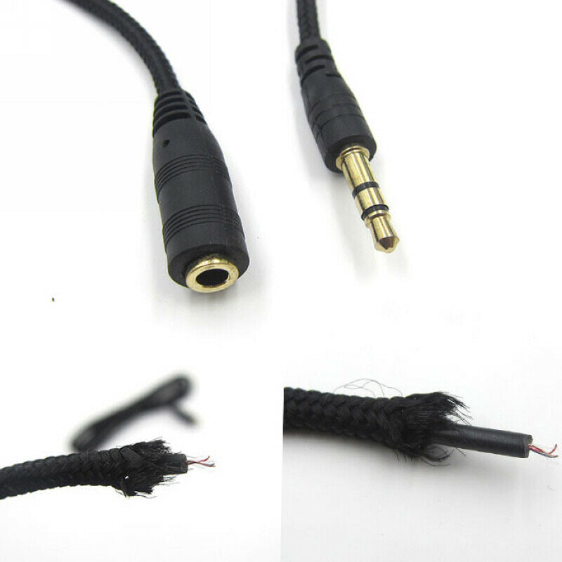 10ft 3.5mm Stereo Audio Aux Headphone Cable Extension Cord Male to Female M/F