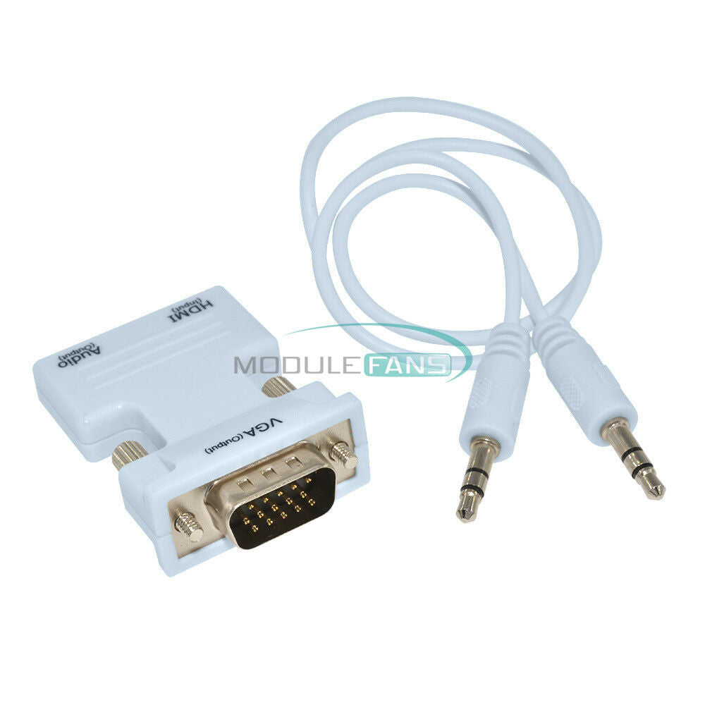 New HDMI Female to VGA Male Converter+Audio Adapter Support 1080P Signal Output