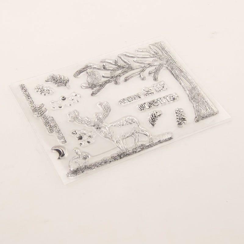 Christmas Deer Silicone Clear Seal Stamp DIY Scrapbooking Embossing Photo Album