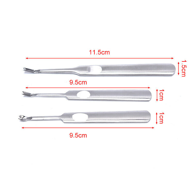 3pcs DIY Hand Stitching U+V Shaped Groover Skiving Edge Beveler To.l8