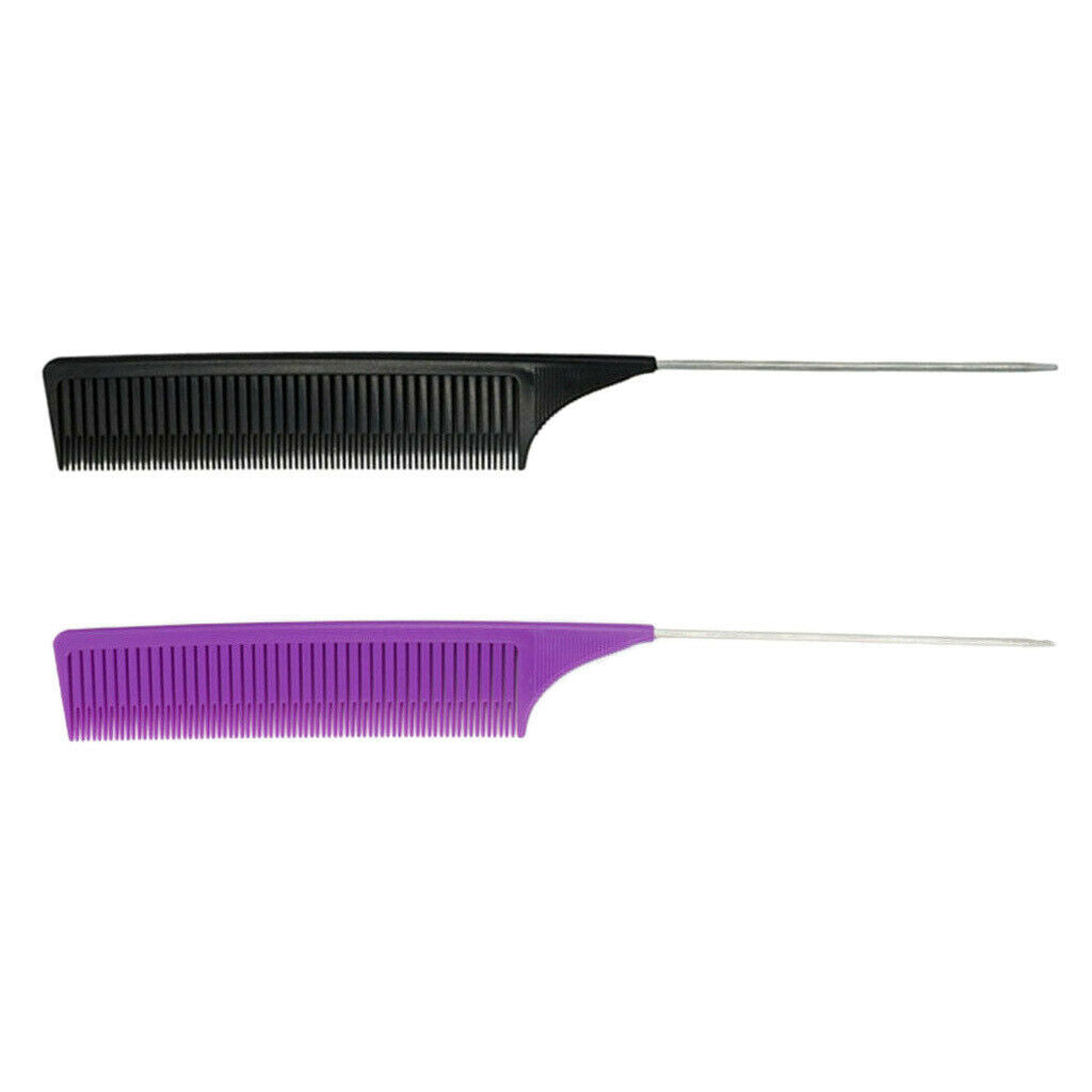 2x Professional Weave Highlighting Foiling Hair Combs for Hair Styling