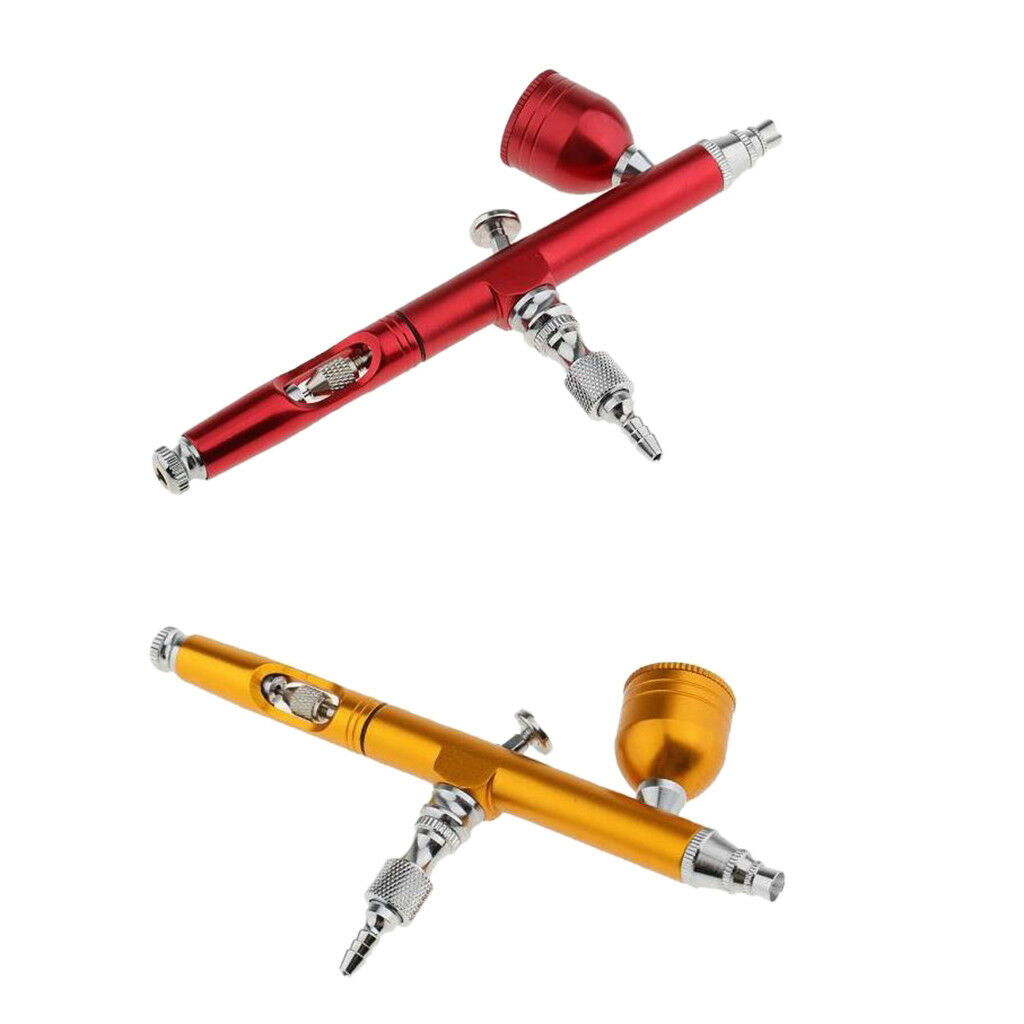2pcs 0.3mm Dual Action Airbrush Paint Spray Gun Kit Tattoo Nail Hobby Tools