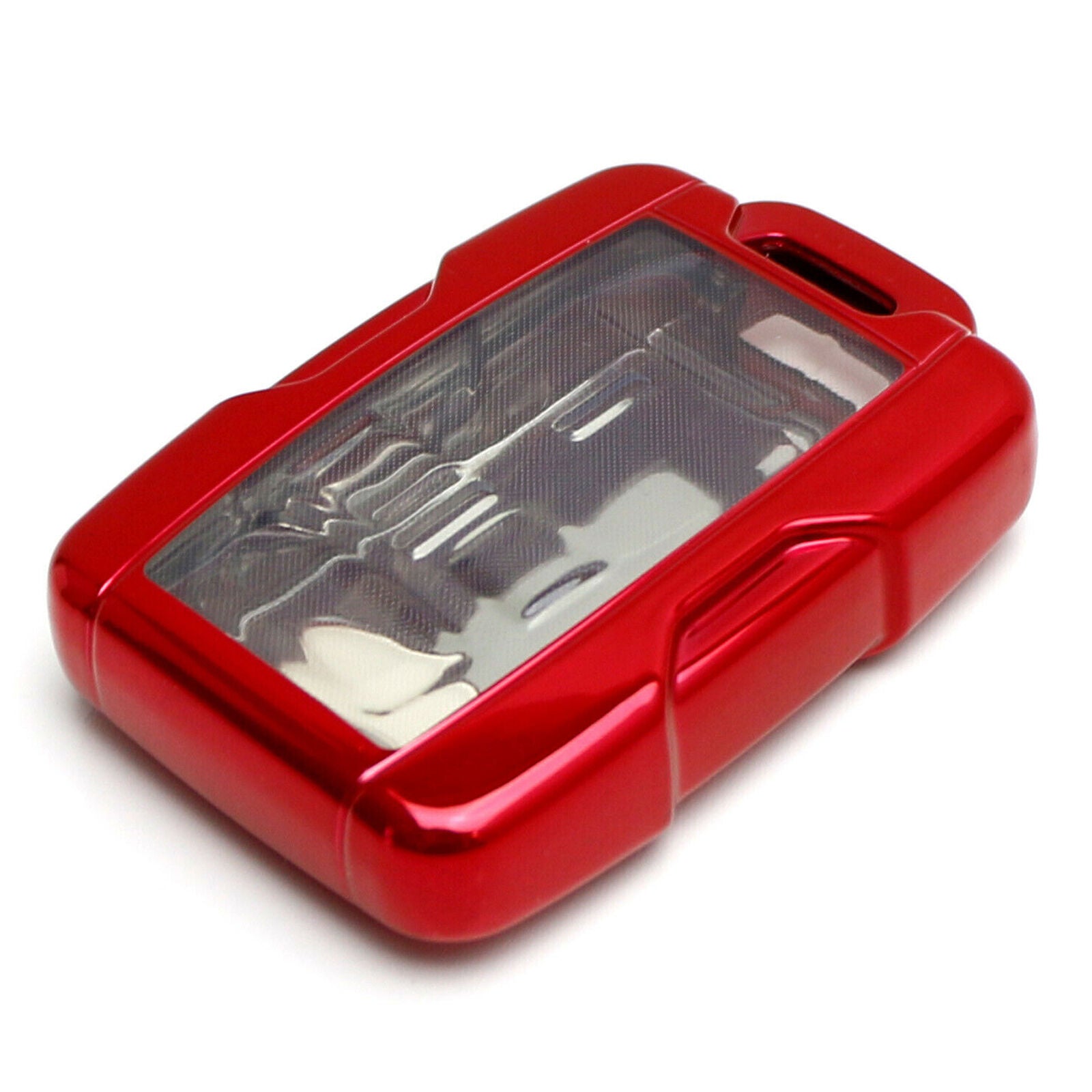 Red TPU Key Fob Protective Case For 14-up Chevy Silverado Colorado, GMC Sierra