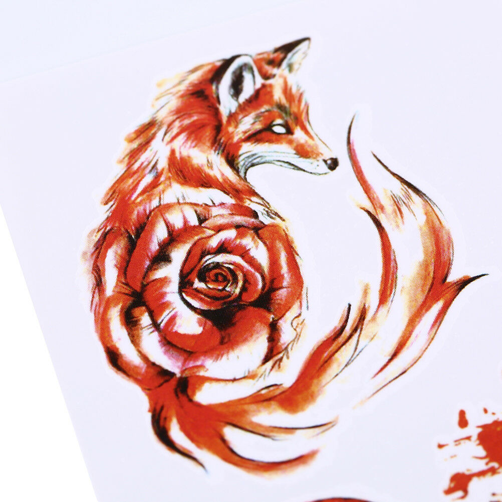 Waterproof Temporary Tattoo Stickers Cartoon Fox Water LZansfer flash tatooIIHBD