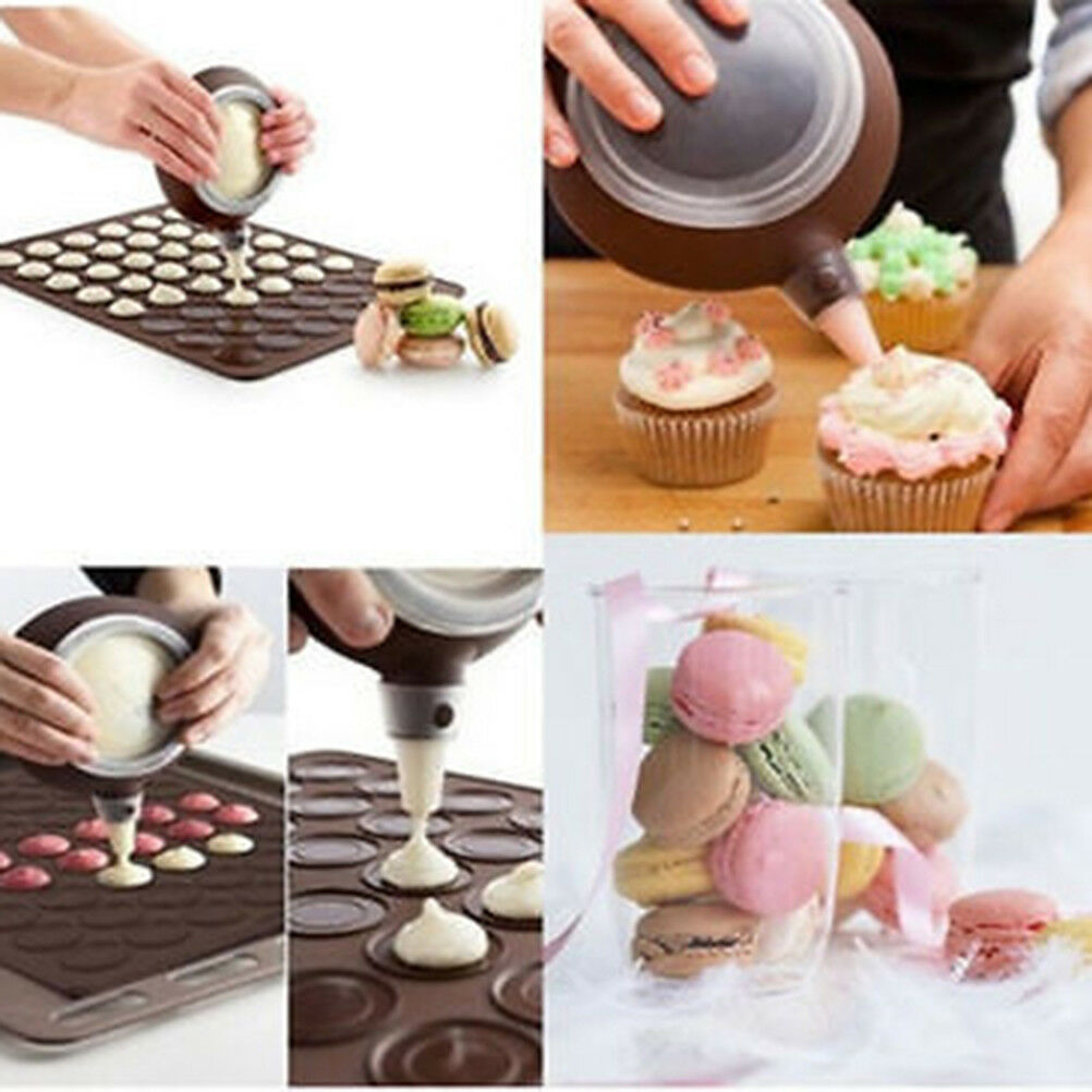30-cavity Silicone Pastry Cake Macaron Macaroon Oven Baking Mould Sheet M.l8
