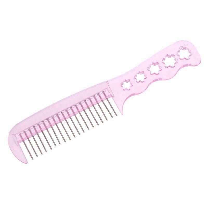 Anti-Static Steel Teeth Plastic Wig Comb Brushes Hairpiece Care Hair Brush