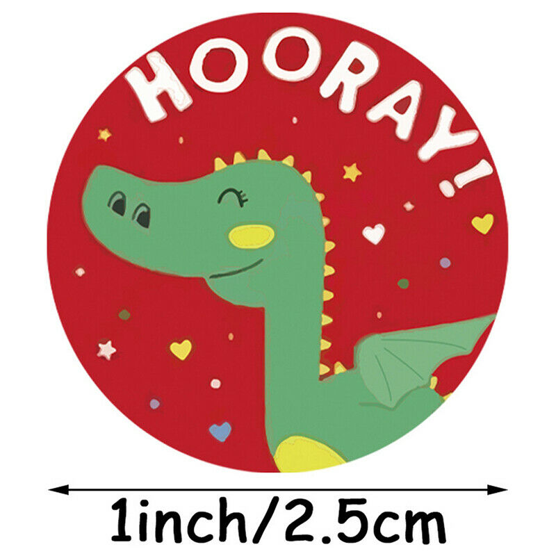 Animals Reward Stickers Roll 1 inch Cute Words Seal Labels for School Rew.l8