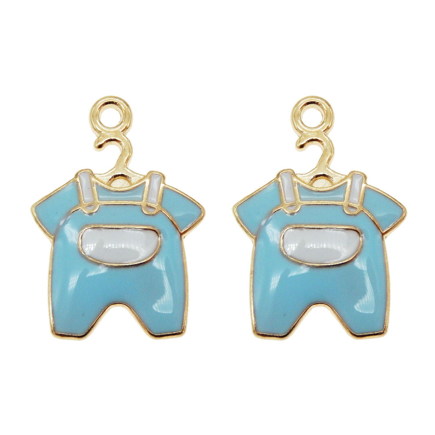 10 pcs Enamel Plated Baby Clothes Charm Pendant Findings 23x16mm #53400