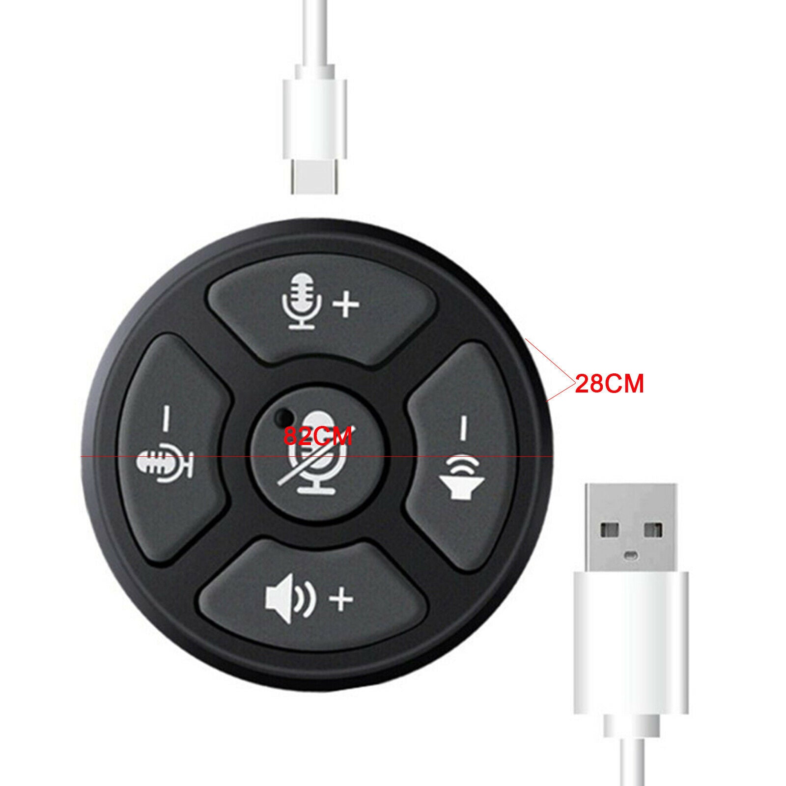 USB Conference Microphone with Mute Button Easy Setup for Online Class PC