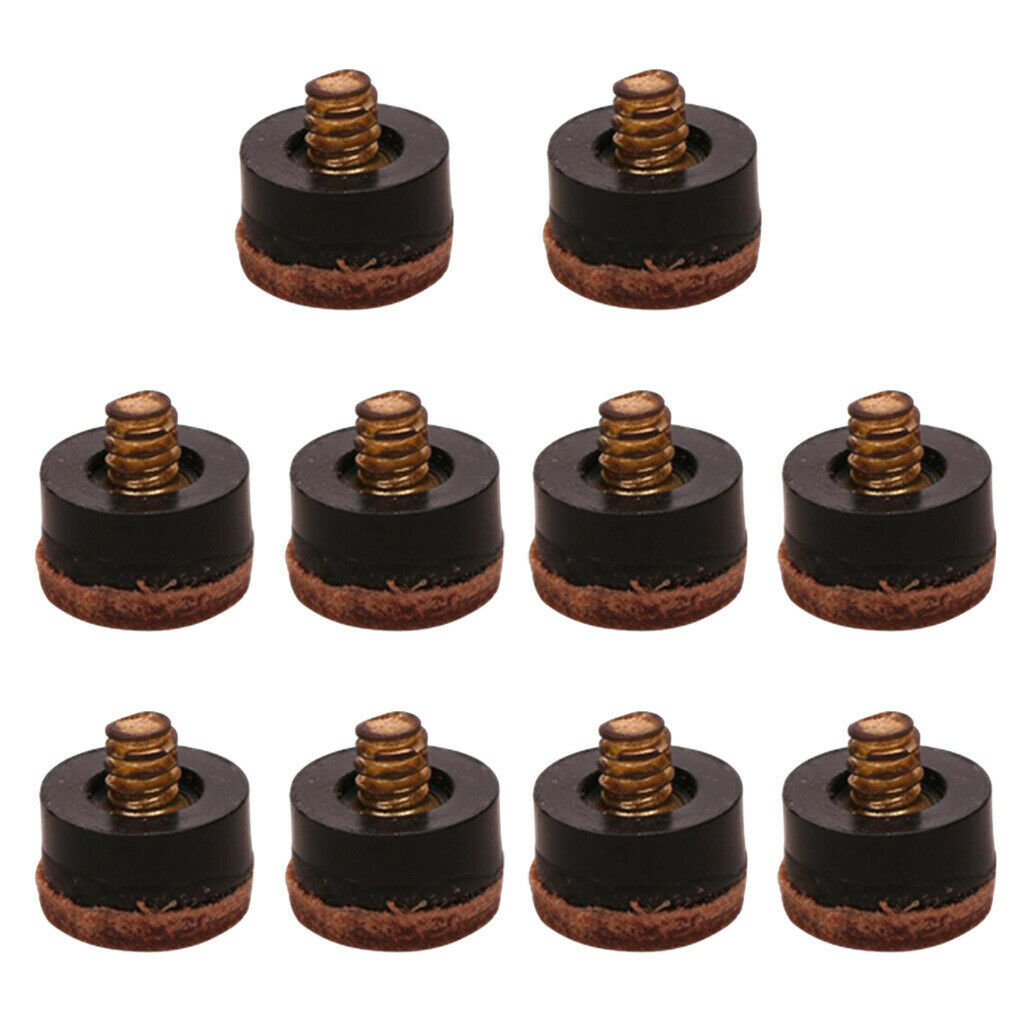 High-quality 50Pcs 12mm Billiards Screw-on Pool Cue Stick Replacement Tips